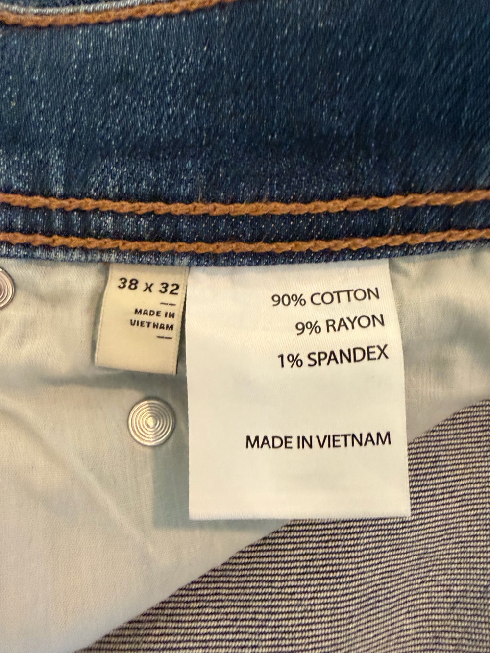 Hawker Rye Straight Leg Jeans 38x32 Medium Wash Stretch Denim - Picture 4 of 5